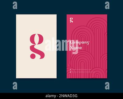 Biglietti da visita Viva magenta. Modello di biglietto da visita, disegno di illustrazione vettoriale. Viva magenta sfondo vettoriale semplice. Colore di tendenza dell'anno 2023 Illustrazione Vettoriale