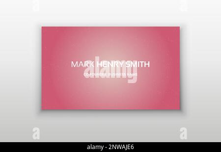 Biglietti da visita Viva magenta. Modello di biglietto da visita, disegno di illustrazione vettoriale. Viva magenta sfondo vettoriale semplice. Colore di tendenza dell'anno 2023 Illustrazione Vettoriale