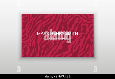 Biglietti da visita Viva magenta. Modello di biglietto da visita, disegno di illustrazione vettoriale. Viva magenta sfondo vettoriale semplice. Colore di tendenza dell'anno 2023 Illustrazione Vettoriale