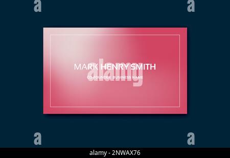 Biglietti da visita Viva magenta. Modello di biglietto da visita, disegno di illustrazione vettoriale. Viva magenta sfondo vettoriale semplice. Colore di tendenza dell'anno 2023 Illustrazione Vettoriale