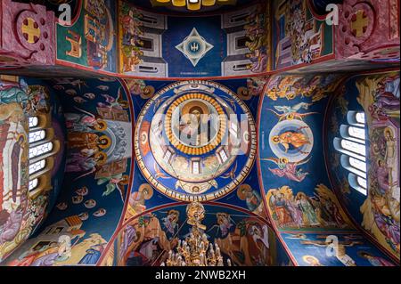 Vista interna di Sts. Chiesa di Cirillo e Metodio, Lubiana, Slovenia Foto Stock