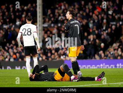 Leeds United's Weston McKennie rues un'occasione persa durante la partita di quinta partita della Emirates fa Cup al Craven Cottage, Londra. Data immagine: Martedì 28 febbraio 2023. Foto Stock