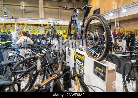 Fahrrad Essen, fiera pubblica nelle sale di Messe Essen, rivenditori e produttori mostrano tutto su biciclette, e-bike, accessori, NRW, Germania, Foto Stock