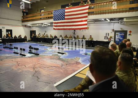 Il 5 gennaio il comando di supporto dell'esercito ha tenuto qui una trivella ROC per provare l'impiego dei nostri stock APS 3 e 4 a sostegno dell'operazione Talisman Saber 2023 Foto Stock