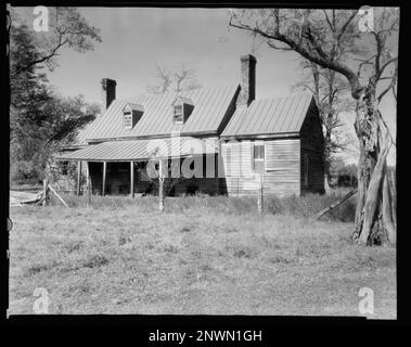 Galles del Nord, Contea di Caroline, Virginia. Carnegie Survey of the Architecture of the South. Stati Uniti Virginia Caroline County, Porches, dormitori, Case. Foto Stock