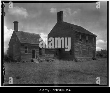 Hedrick Farm, Craddockville, Accomack County, Virginia. Carnegie Survey of the Architecture of the South. Stati Uniti Virginia Accomack County Craddockville, Case, edifici di legno. Foto Stock