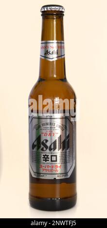 Bottiglia, birra Asahi, Giappone Foto Stock