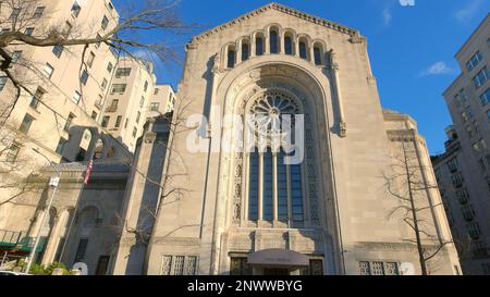 Tempio Emanu-El a New York - fotografia di strada Foto Stock