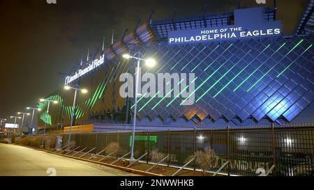 Lincoln Financial Field - sede dei Philadelphia Eagles - PHILADELPHIA, USA - 16 FEBBRAIO 2023 Foto Stock