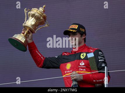 Foto del file datata 03-07-2022 di Carlos Sainz della Ferrari. Data di emissione: Mercoledì 1 marzo 2023. Foto Stock