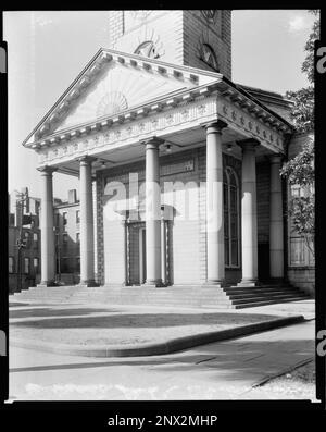 Chiesa presbiteriana indipendente, Savannah, Contea di Chatham, Georgia. Carnegie Survey of the Architecture of the South. Stati Uniti, Georgia, Contea di Chatham, Savannah, Chiese, Colonne, portici, portici . Foto Stock