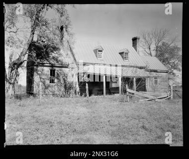 Galles del Nord, Contea di Caroline, Virginia. Carnegie Survey of the Architecture of the South. Stati Uniti Virginia Caroline County, Porches, Houses. Foto Stock