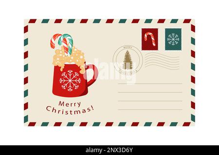 Buste di Natale. Lettere di Capodanno. Illustrazione vettoriale Illustrazione Vettoriale