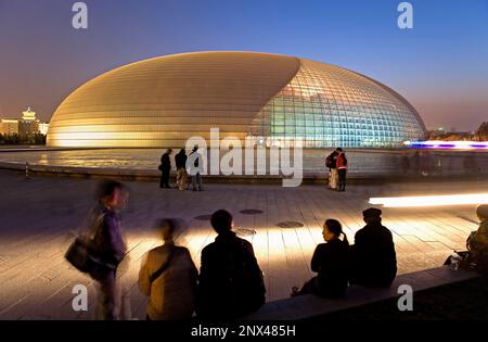 National Opera House Edificio (Paul Andreu architect),Beijing, Cina Foto Stock