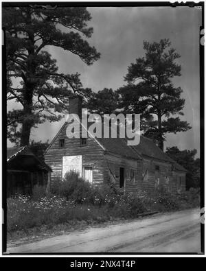 Drummond Mill, negozio, e cabina, Lee Mont vic., Accomack County, Virginia. Carnegie Survey of the Architecture of the South. Stati Uniti Virginia Accomack County Lee Mont vic, edifici di legno. Foto Stock