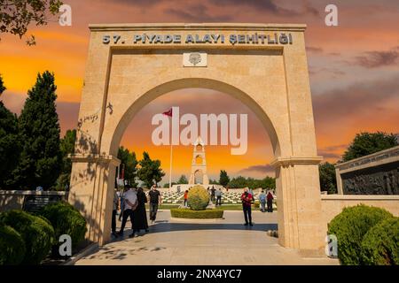 Canakkale, Turchia, 26 settembre 2021: Questo martirio è stato costruito nella memoria del 57th Reggimento dando migliaia di martiri e feriti nel Canakkal Foto Stock