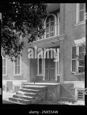 St Julien, Contea di Caroline, Virginia. Carnegie Survey of the Architecture of the South. Stati Uniti Virginia Caroline County, Porte e porte, balconi, case. Foto Stock