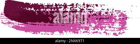 Vettore dei tratti di pennello grunge. Tratti di pennello colorati. Raccolta di pennelli vettoriali viola. Pittura a colori, tratti di pennello d'inchiostro, pennelli, linee. Design Illustrazione Vettoriale