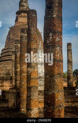 Wat SA si, nel Parco storico di Sukhothai, Sukhothai, Thailandia Foto Stock