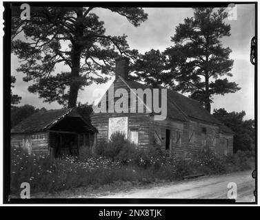 Drummond Mill, negozio, e cabina, Lee Mont vic., Accomack County, Virginia. Carnegie Survey of the Architecture of the South. Stati Uniti Virginia Accomack County Lee Mont vic, edifici di legno. Foto Stock