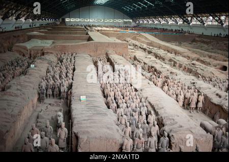 Museo dell'Esercito di Terractta, Distretto di Lintong, Xi'an, Shaanxi, ChinaChina. Foto Stock