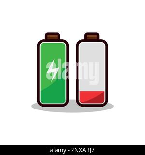 Icona di stato della batteria del telefono . Illustrazione Vettoriale