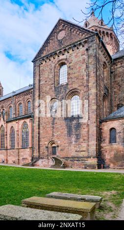 La Cattedrale Imperiale di San Pietro nella città di Worms, Renania-Palatinato, Germania, Europa. Foto Stock