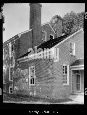 Oakley, Caroline County, Virginia. Carnegie Survey of the Architecture of the South. Stati Uniti Virginia Caroline County, Chimneys, Case, mattoni. Foto Stock