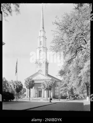 Chiesa presbiteriana indipendente, Savannah, Contea di Chatham, Georgia. Carnegie Survey of the Architecture of the South. Stati Uniti, Georgia, Contea di Chatham, Savannah, Chiese, Campanili, torri. Foto Stock