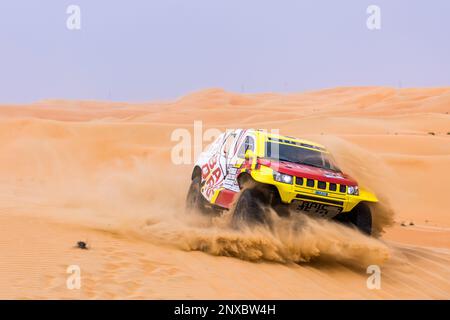 209 ZHANG Guoyu (chn), MENA Oriol (spa), BAIC ORV, BAIC ORV BJ40, FIA W2RC, Azione durante la fase 3 dell'Abu Dhabi Desert Challenge 2023, 2nd° round della stagione 2023 W2RC, il 1 marzo 2023 intorno a Qasr al Sarab nel deserto di Liwa, Abu Dhabi - Foto Bastien Roux / DPPI Foto Stock
