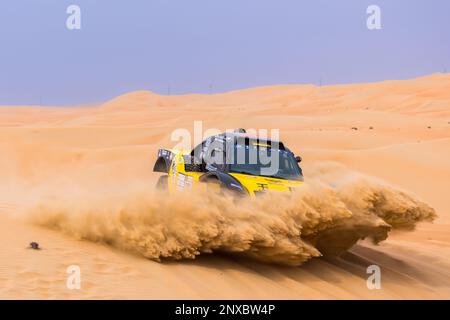 206 WEI HAN (chn), li ma (chn), Hanwei Motorsport Team, Lichi HW2021, FIA W2RC, Azione durante la fase 3 dell'Abu Dhabi Desert Challenge 2023, 2nd° round della stagione 2023 W2RC, il 1 marzo 2023 intorno a Qasr al Sarab nel deserto di Liwa, Abu Dhabi - Foto Bastien Roux / DPPI Foto Stock