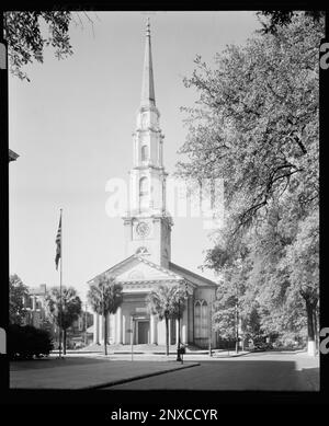 Chiesa presbiteriana indipendente, Savannah, Contea di Chatham, Georgia. Carnegie Survey of the Architecture of the South. Stati Uniti, Georgia, Contea di Chatham, Savannah, Chiese, Campanili, torri. Foto Stock