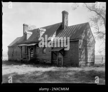 Galles del Nord, Contea di Caroline, Virginia. Carnegie Survey of the Architecture of the South. Stati Uniti Virginia Caroline County, dormitori, Porches, Case. Foto Stock