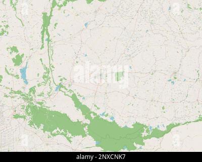 Nakhon Ratchasima, provincia della Thailandia. Aprire la mappa stradale Foto Stock