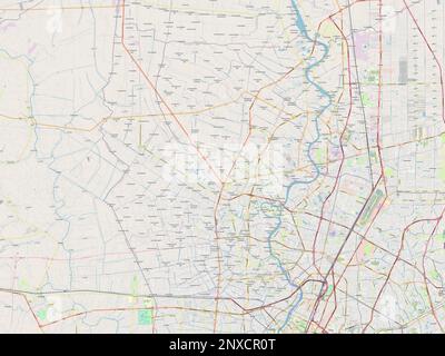 Nonthaburi, provincia della Thailandia. Aprire la mappa stradale Foto Stock