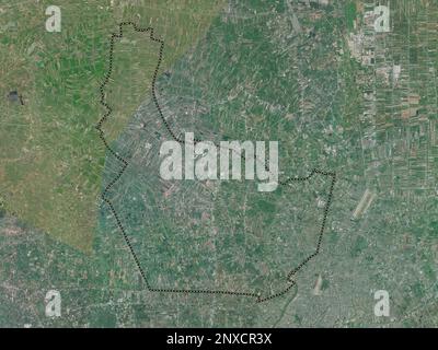 Nonthaburi, provincia della Thailandia. Mappa satellitare ad alta risoluzione Foto Stock