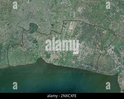 Samut Prakan, provincia della Thailandia. Mappa satellitare ad alta risoluzione Foto Stock