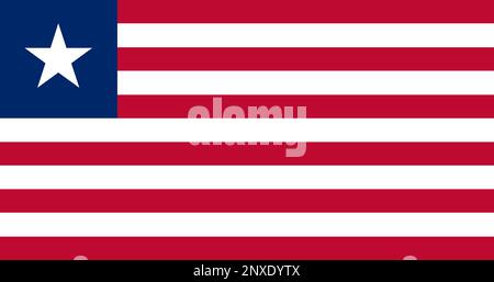 Bandiera nazionale della Repubblica di Liberia Foto Stock