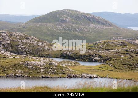 Loch Mor nelle Highlands vicino a Cliobh, Lewis, Isola di Lewis, Ebridi, Ebridi esterne, Western Isles, Scozia, Regno Unito, Gran Bretagna Foto Stock