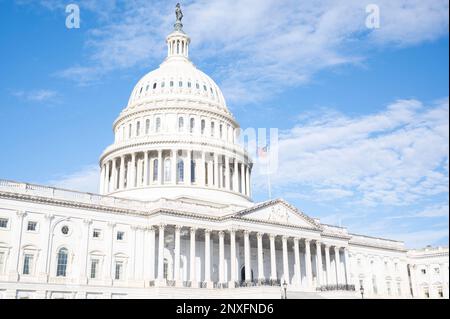 Il Campidoglio degli Stati Uniti, 1 febbraio 2023, Washington, D.C. Il Campidoglio è la sede degli Stati Uniti Congresso che funge da organo legislativo del governo federale. Foto Stock