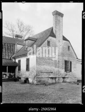 The Mansion, Bowling Green, Caroline County, Virginia. Carnegie Survey of the Architecture of the South. Stati Uniti Virginia Caroline County Bowling Green, Chimneys, dormitori, mattoni. Foto Stock