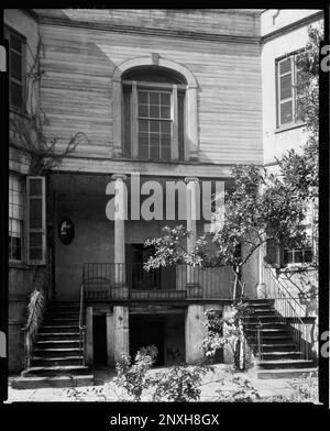 Richardson Owens Thomas House, 124 Abercorn St., Savannah, Chatham County, Georgia. Carnegie Survey of the Architecture of the South. Stati Uniti, Georgia, Contea di Chatham, Savannah, Houses, Colonne, scale, Portici. Foto Stock