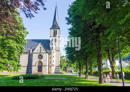 Altenbeken: chiesa Heilig-Kreuz-Kirche a Teutoburger Wald, Nordrhein-Westfalen, Renania settentrionale-Vestfalia, Germania Foto Stock