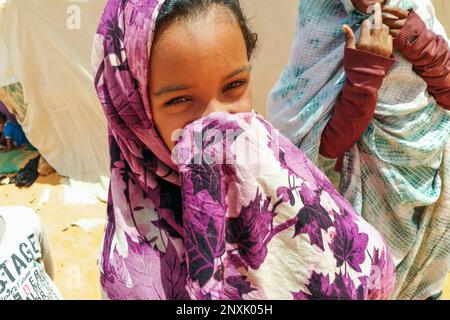 Mauritania, dintorni di Chinguetti, ritratto Foto Stock