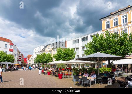 Herford: Centro storico, piazza Alter Markt a Teutoburger Wald, Nordrhein-Westfalen, Nord Reno-Westfalia, Germania Foto Stock