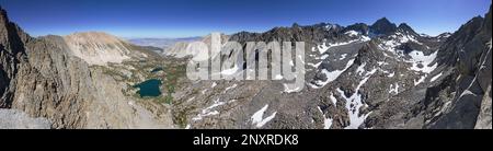 Panorama del bacino del Palisade preso dal lato di due Eagle Peak Foto Stock