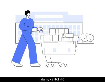 Illustrazione vettoriale del concetto astratto di Big Box Store. Illustrazione Vettoriale