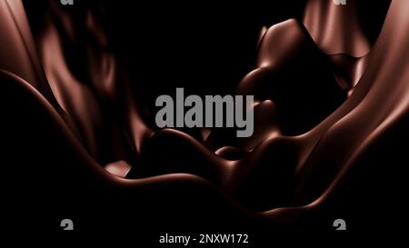 Video di pittura fluida, struttura acrilica astratta con effetto fluente. Design. Miscelazione e spostamento della vernice liquida Foto Stock