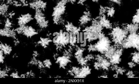 Fantastici motivi di colori e pitture. Movimento. Curlicues astratto che gira su uno sfondo scuro Foto Stock