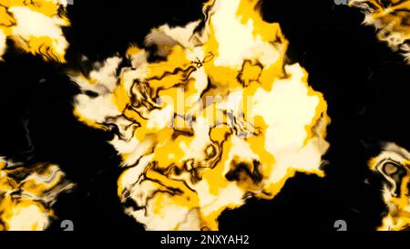 Quadrato astratto con pattern al plasma. Movimento. Forme geometriche astratte con motivo in marmo specchiato. Punti quadrati con vibranti campioni di plasma astratto Foto Stock